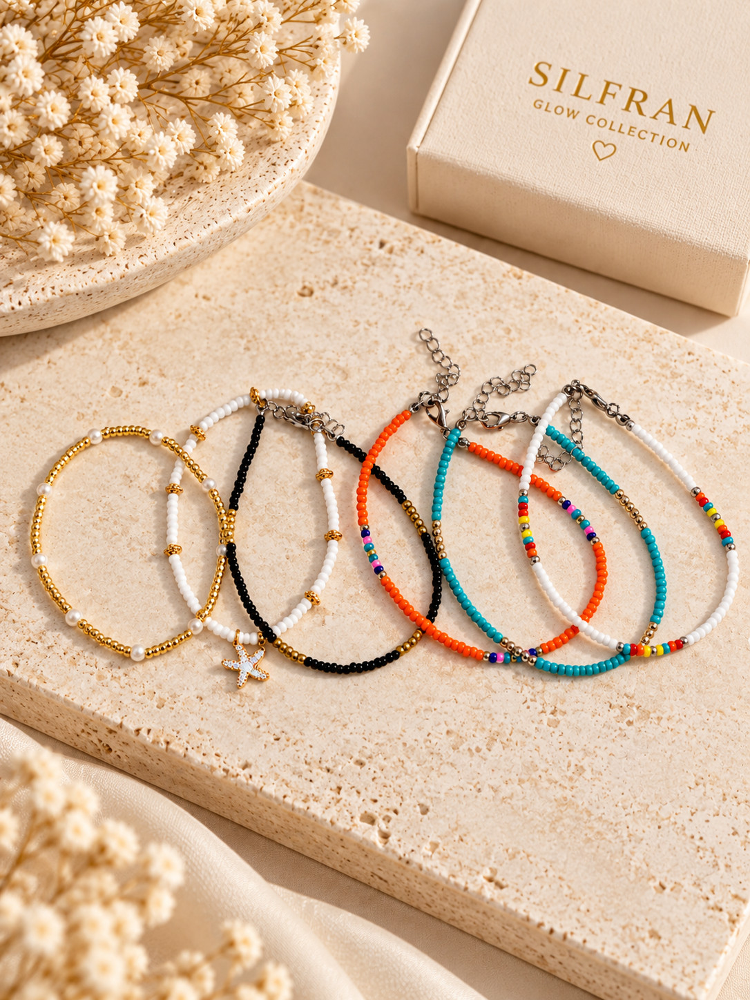Colorful Summer Beaded Anklet