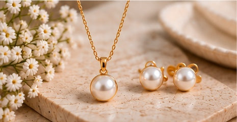 Pearl jewelry styled for The Silfran Journal