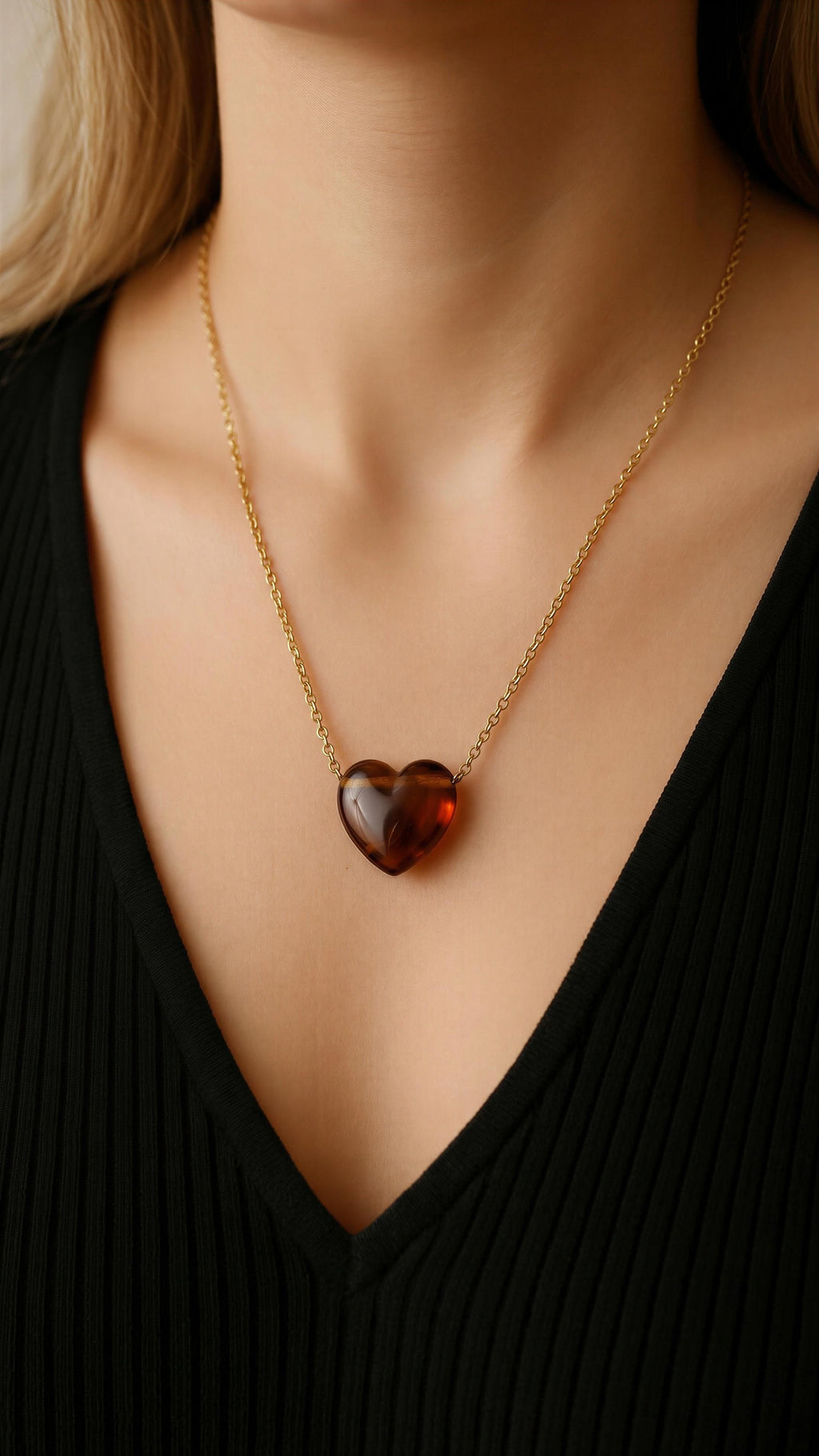 Silver Chain Crystal Pendant Necklace