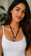 Evil Eye Crystal Chip Necklace