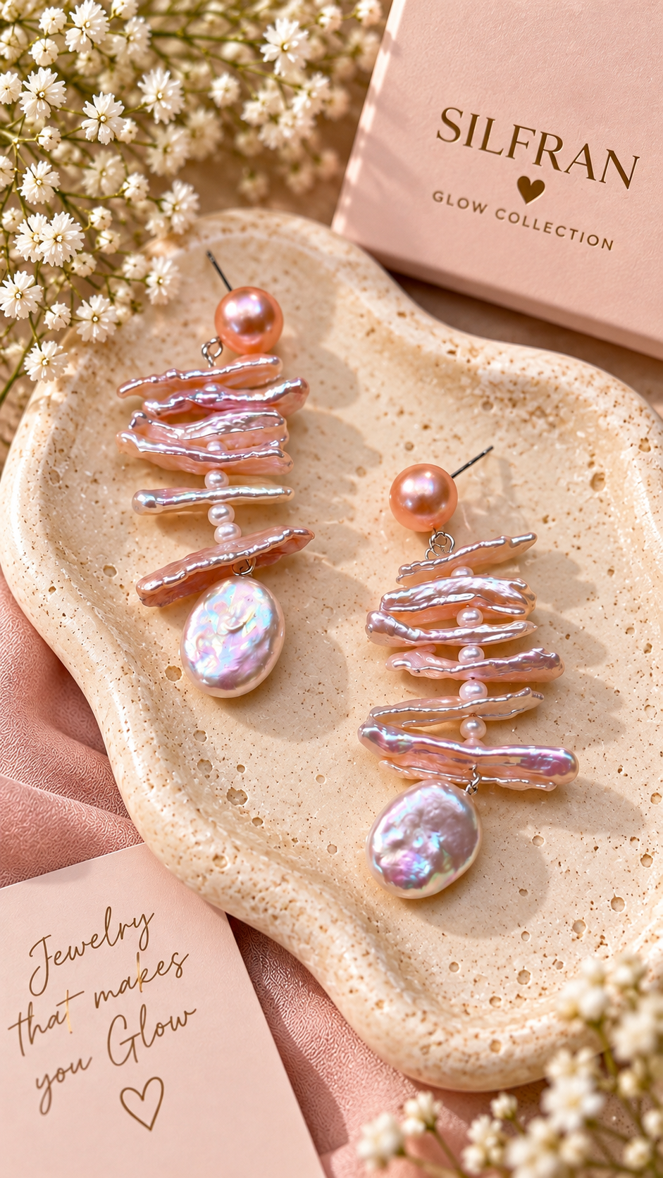 Pearl Cascade Drop Earrings