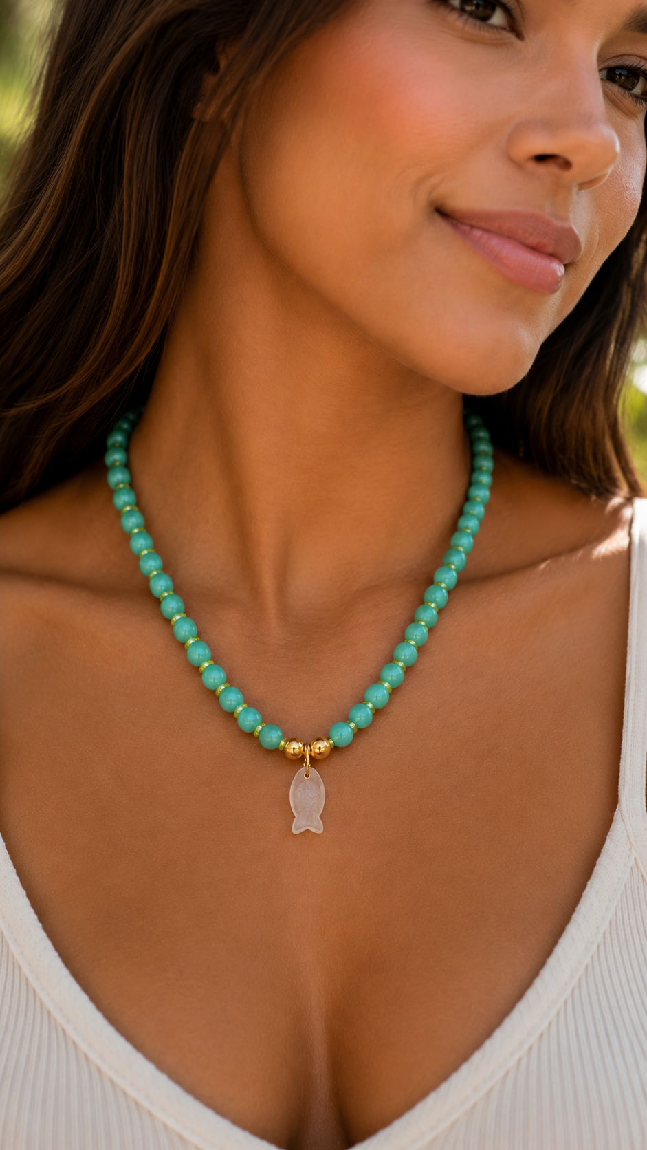 Crystal Ocean Fish Necklace