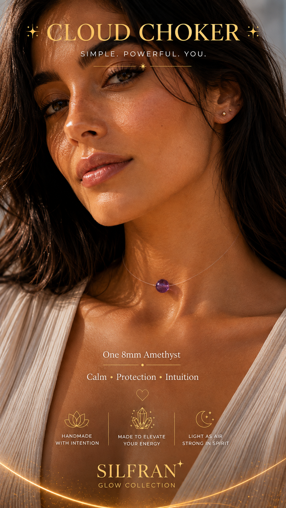 Cloud Choker – Floating Crystal Necklace