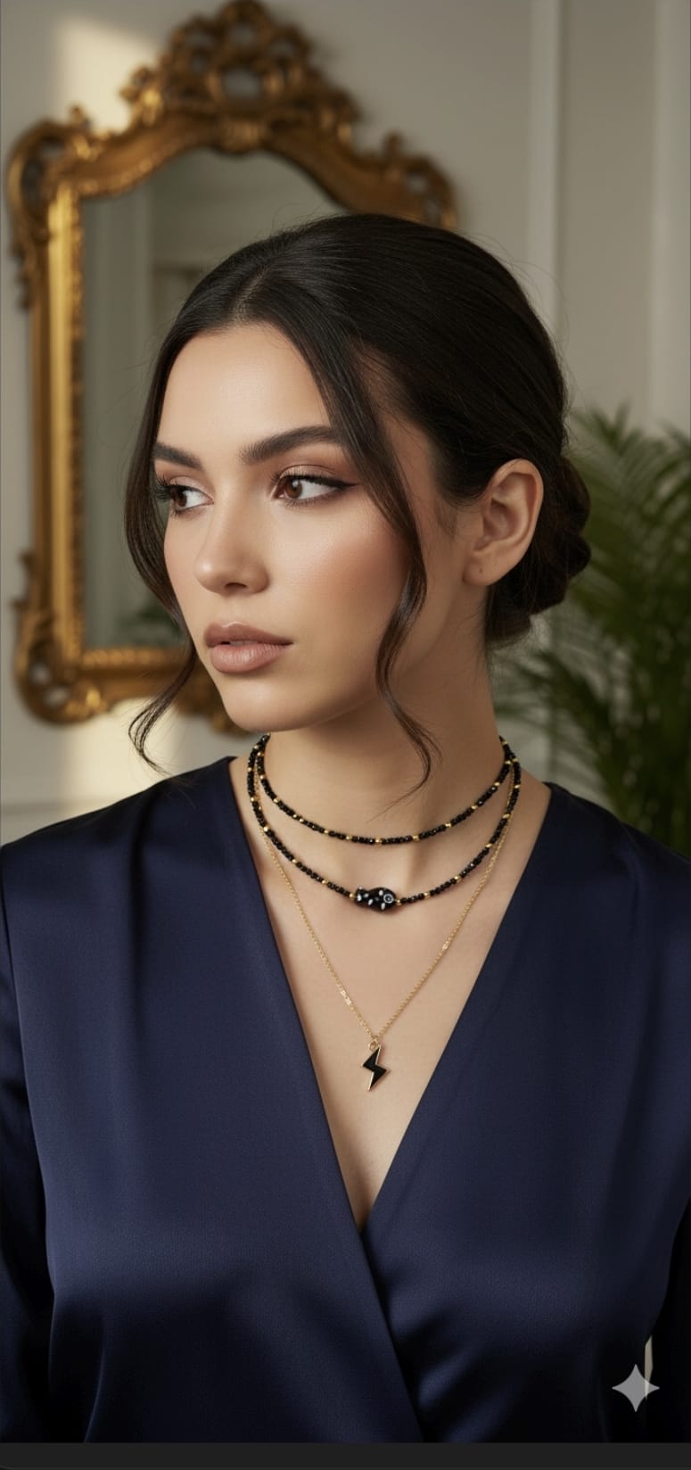 Crystal Bead Pendant Necklace