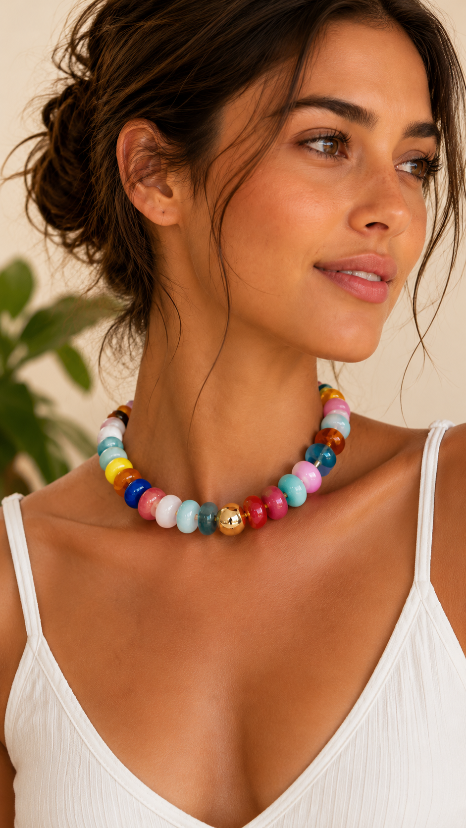 Chunky Resin Bead Necklace
