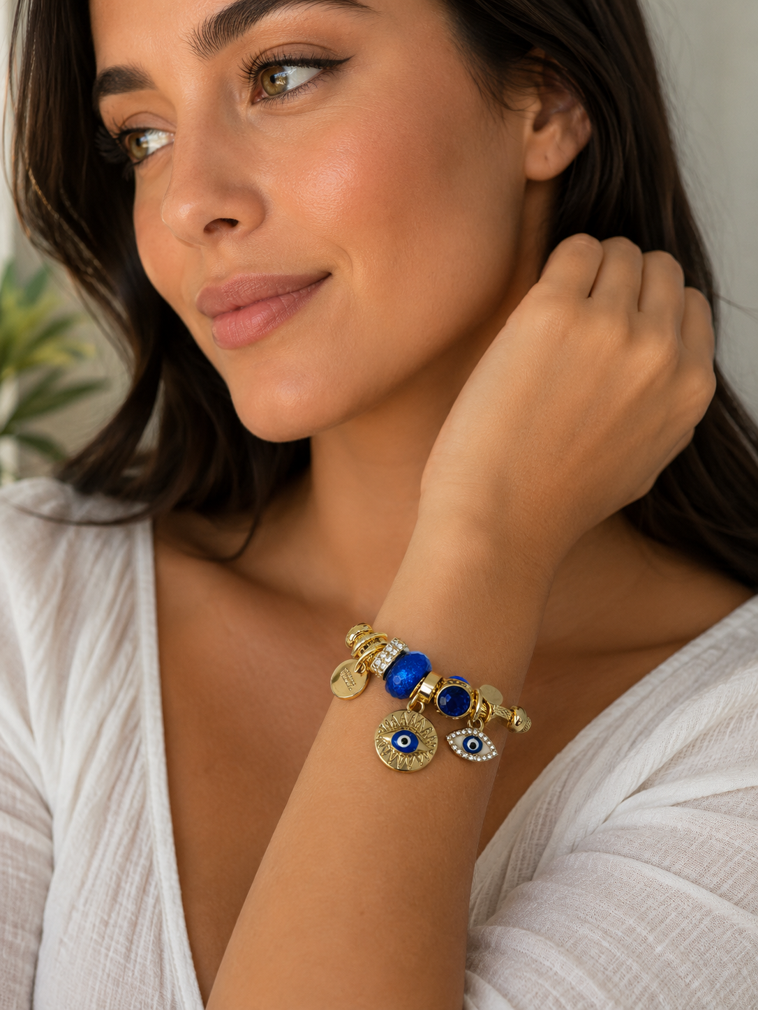 Evil Eye & Hamsa Charm Bracelet
