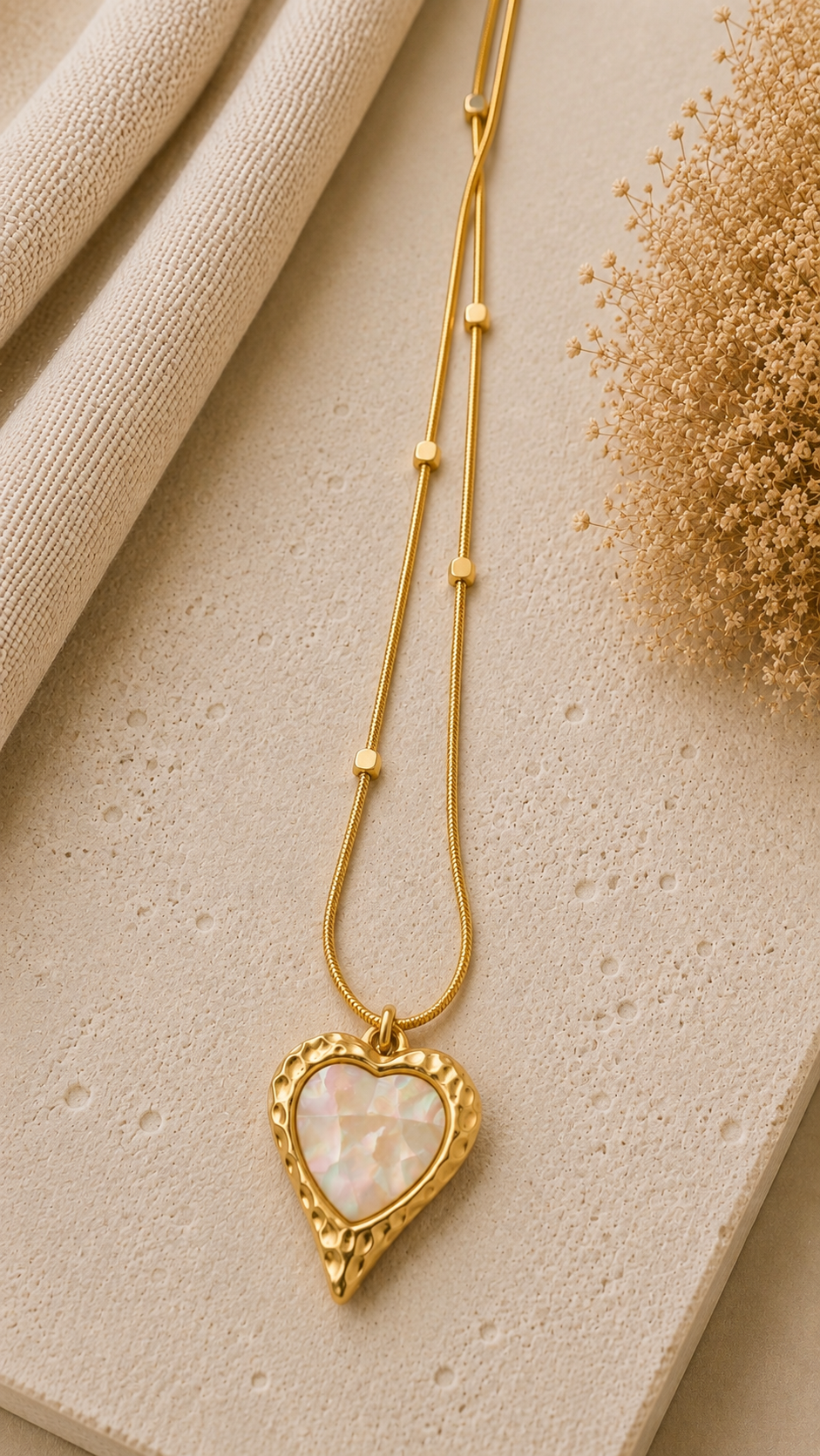 Gold-Tone Shell Pendant Necklace