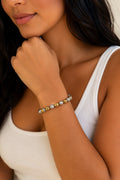 Gold & Silver Two-Tone Beaded Bracelet
