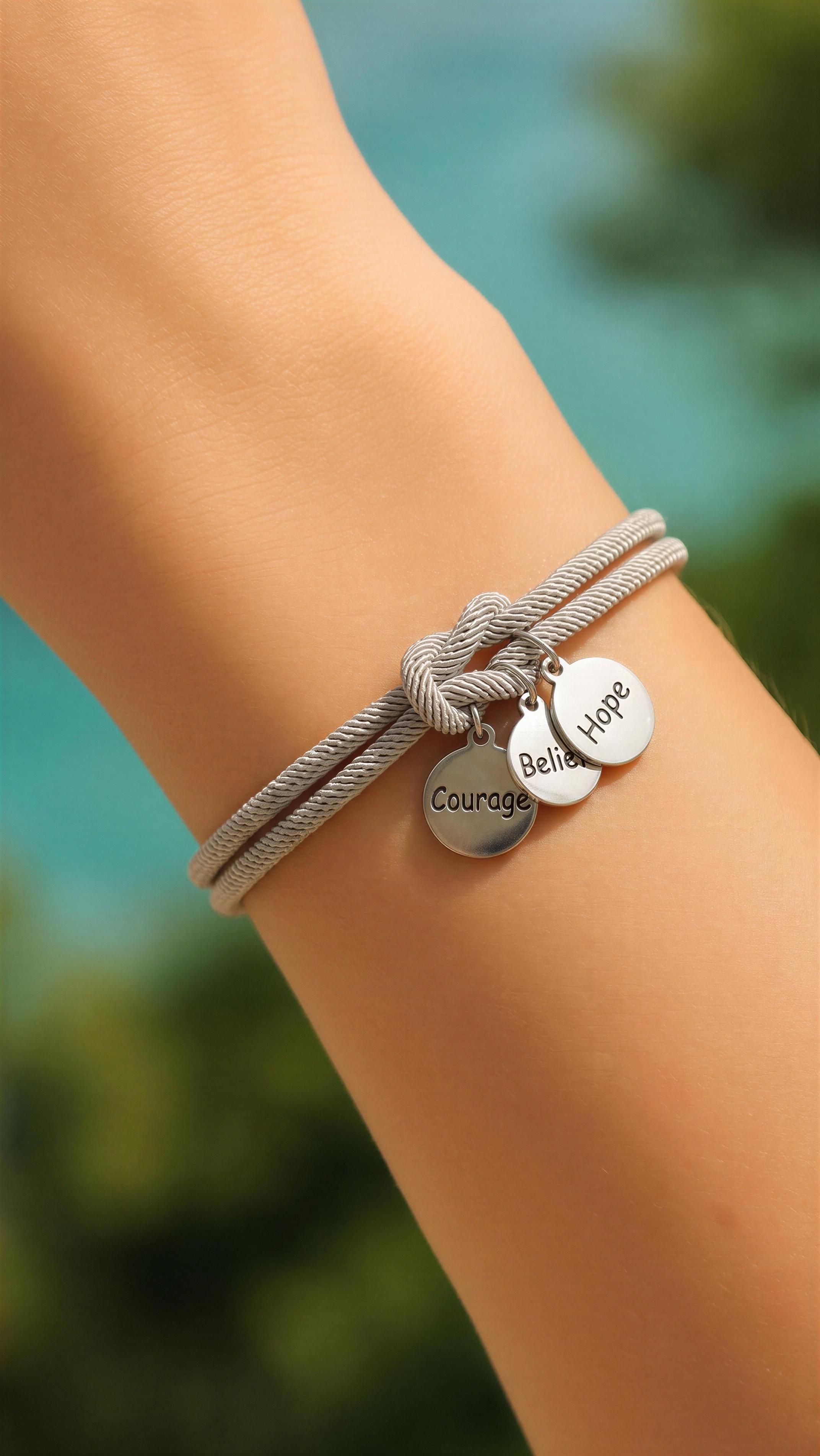 Inspirational Adjustable Cord Bracelet