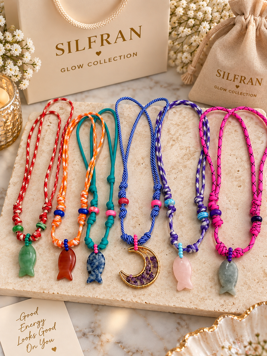 Fish Crystal Cord Necklace