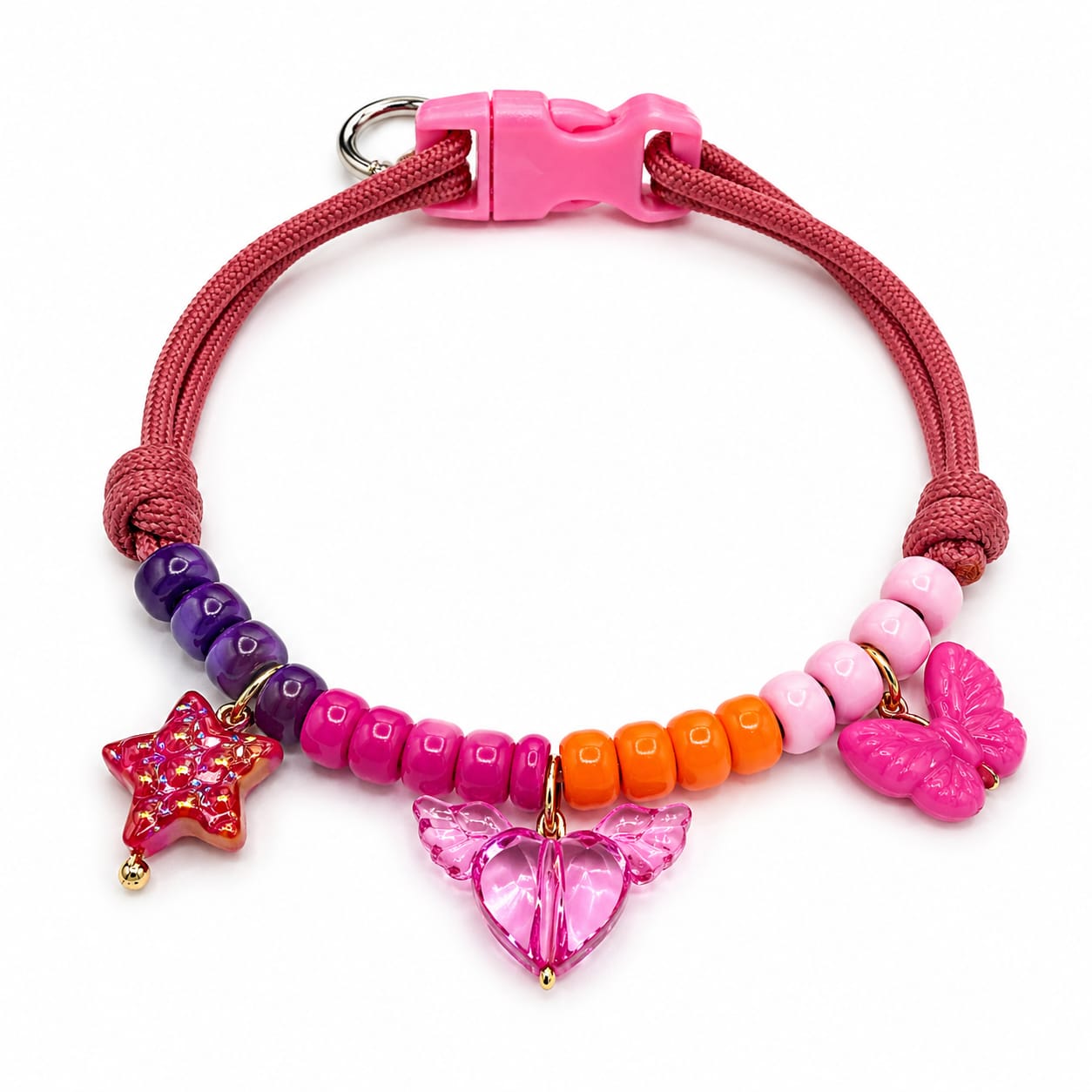 Handmade Paracord pet Collar with Charms