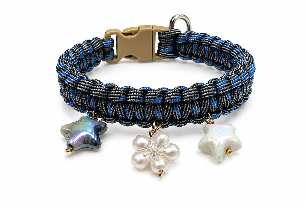 Handmade Paracord pet Collar with Charms