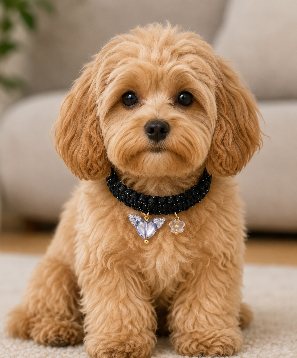 Handmade Paracord pet Collar with Charms