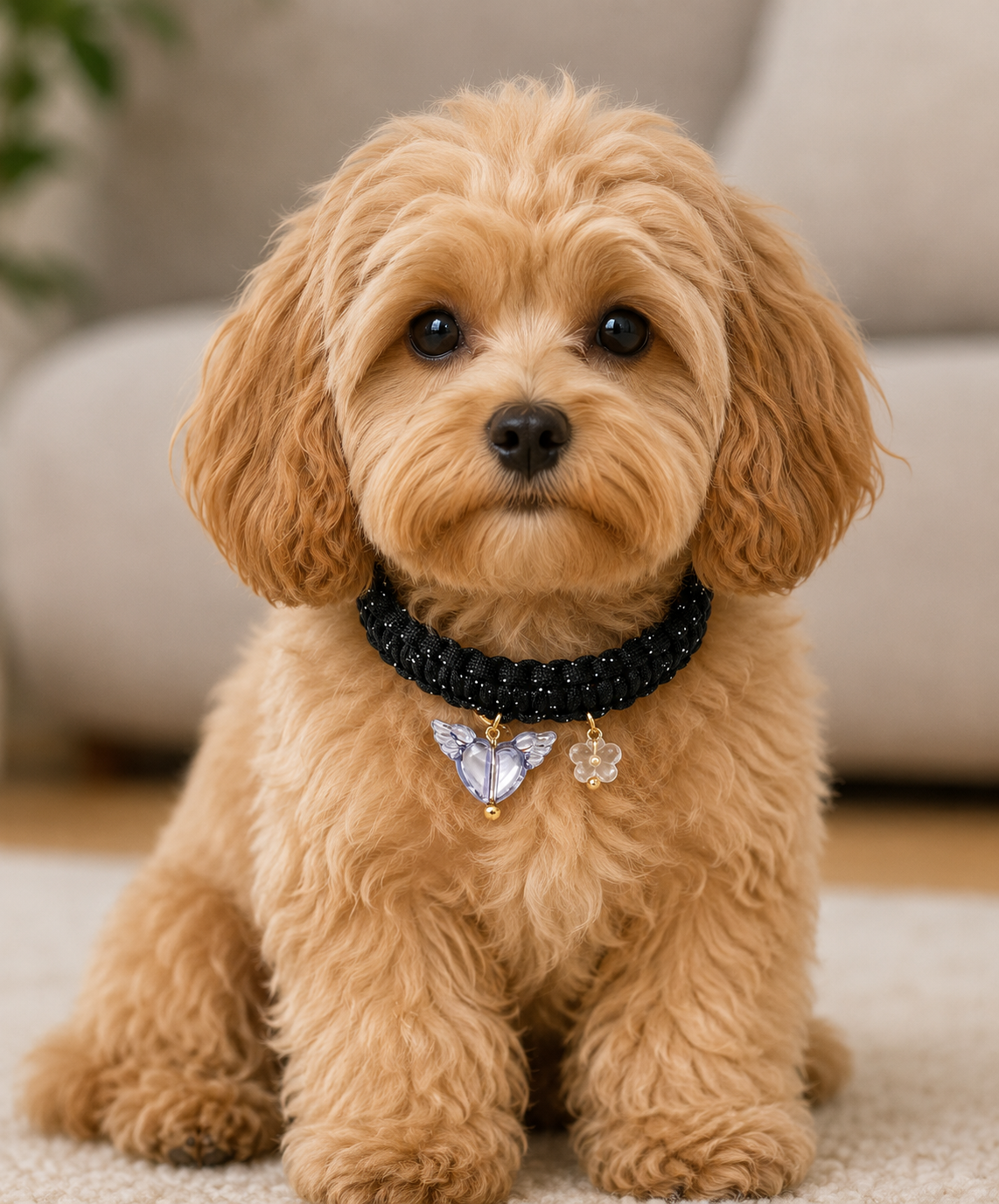 Handmade Paracord pet Collar with Charms