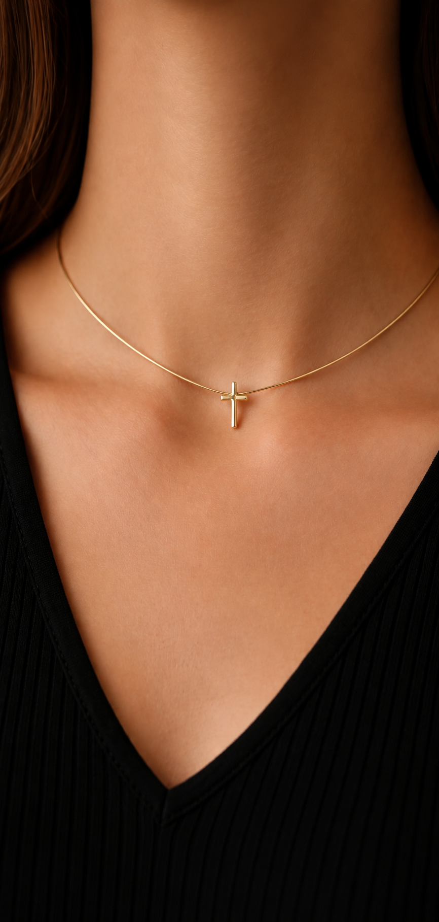 Cloud Choker Necklace with Pendant