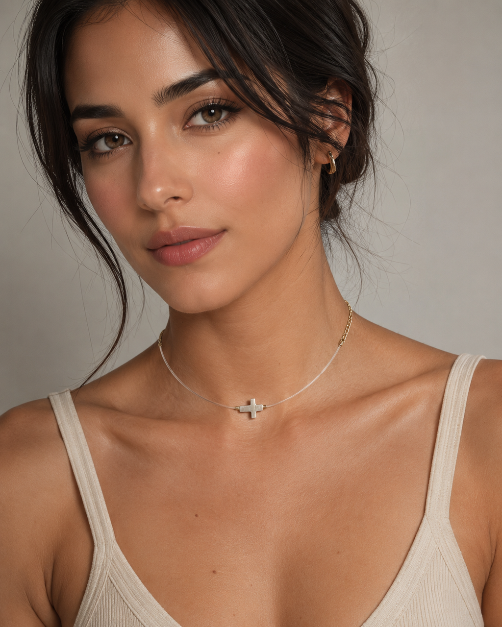 Cloud Choker Necklace with Pendant