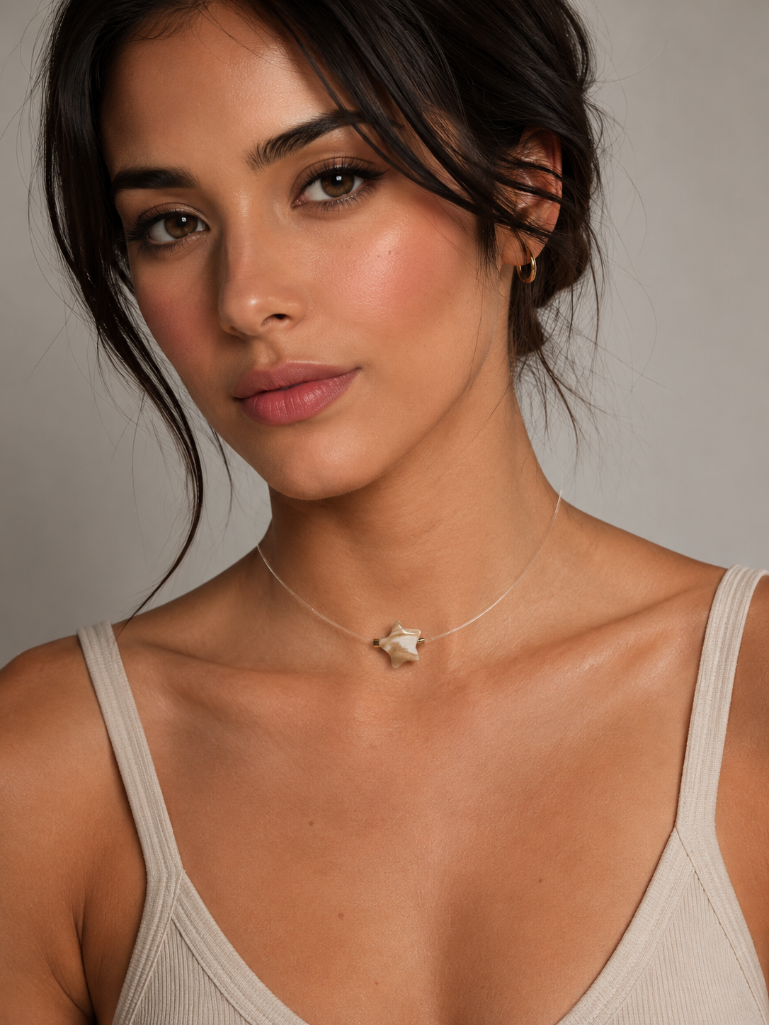 Cloud Choker Necklace with Pendant