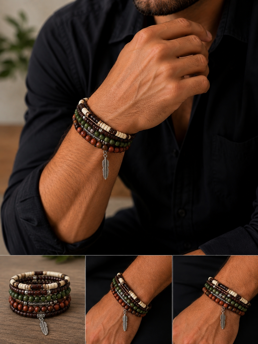 Wood Bead Bracelet