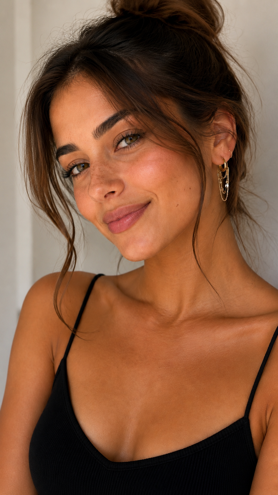 Gold Chain Hoop Earrings
