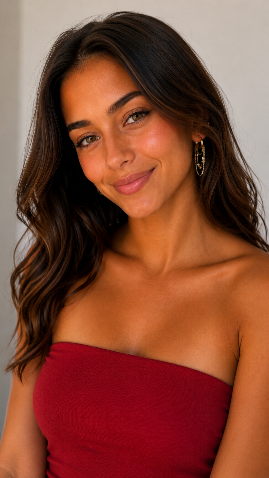 Gold Chain Hoop Earrings