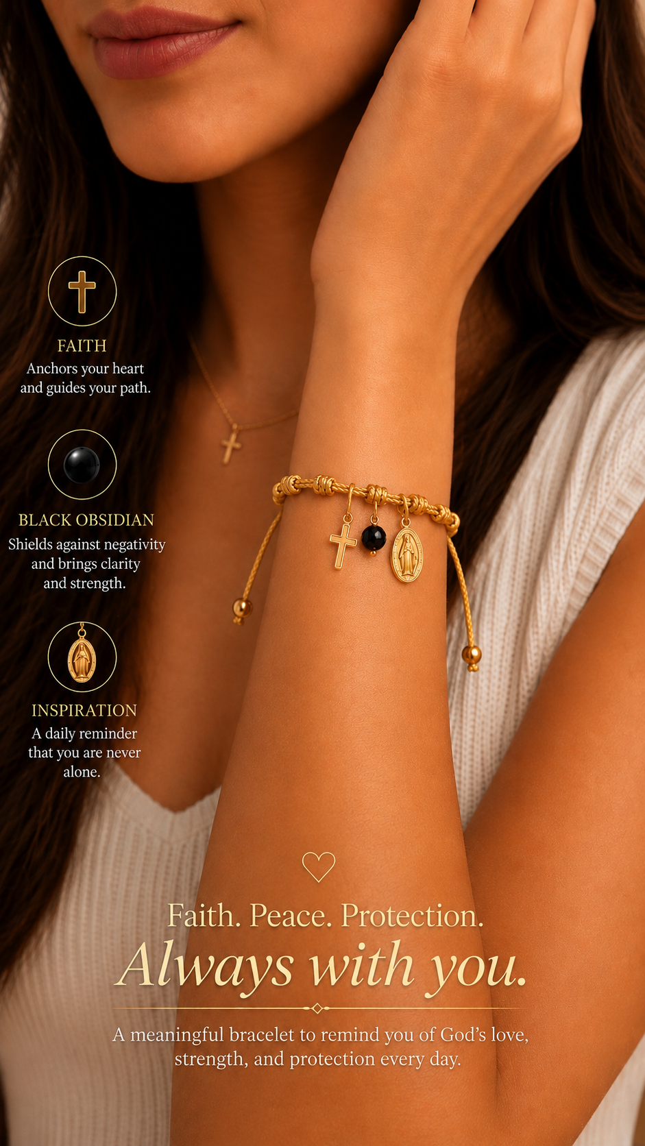 7 Knots Red String Cross Bracelet