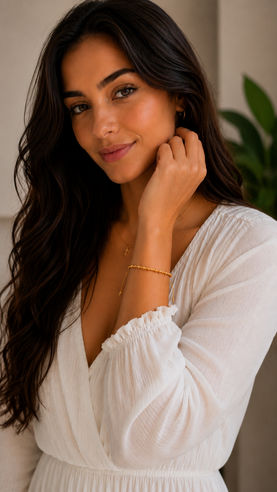 Adjustable Gold Bead Bracelet