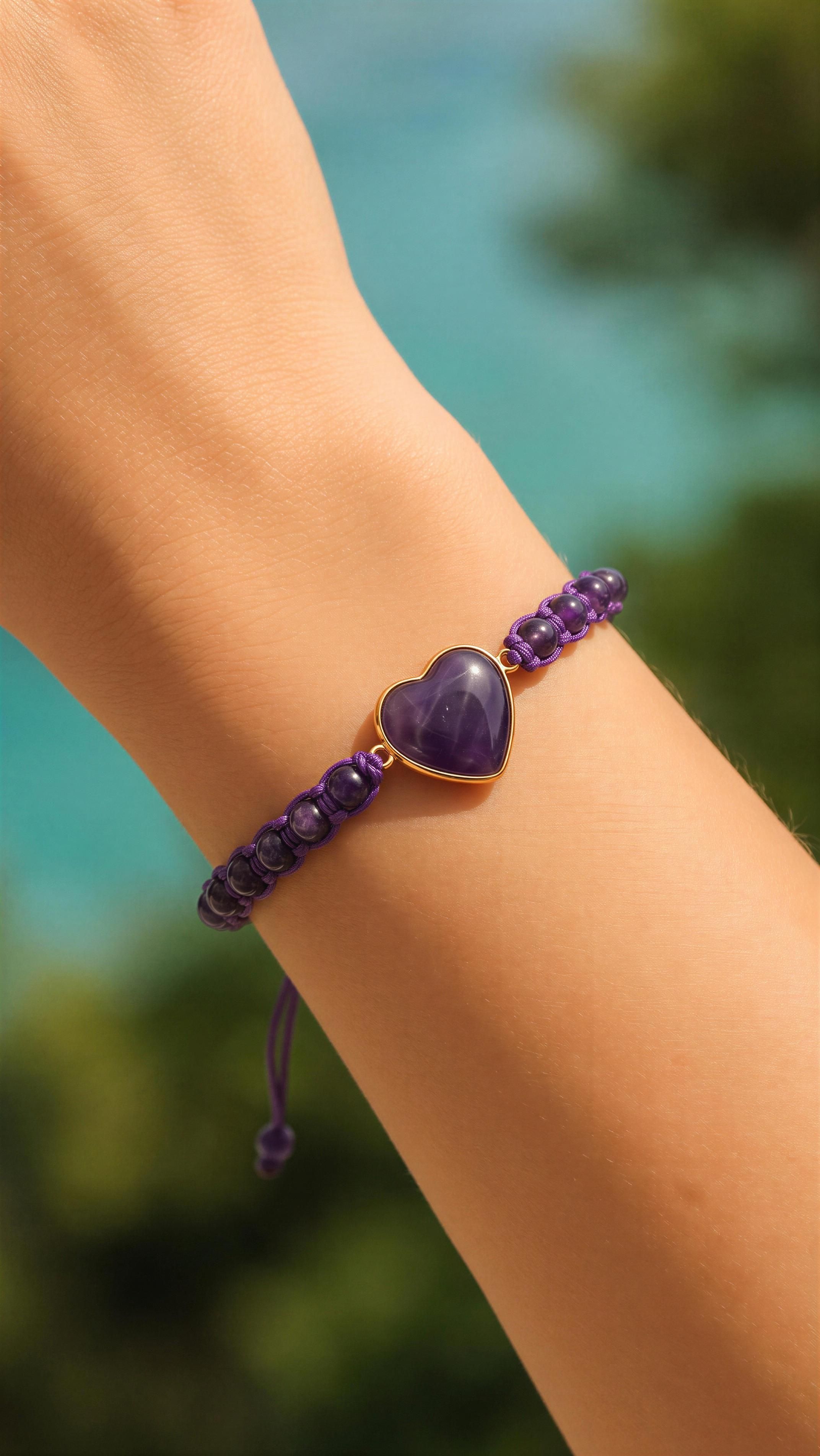 Crystal Heart Charm Bracelet