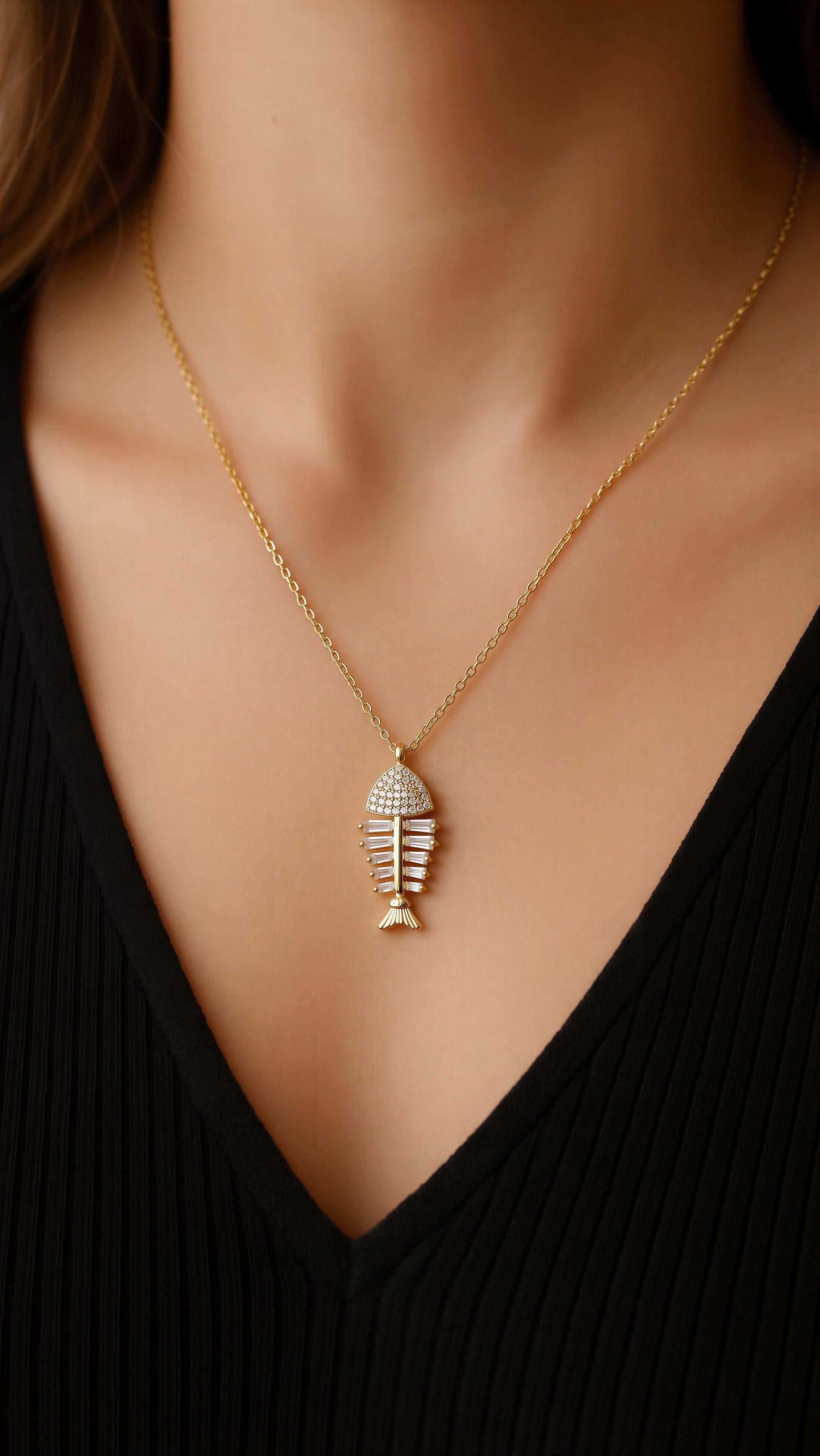 Gold Multi-Charm Pendant Necklace