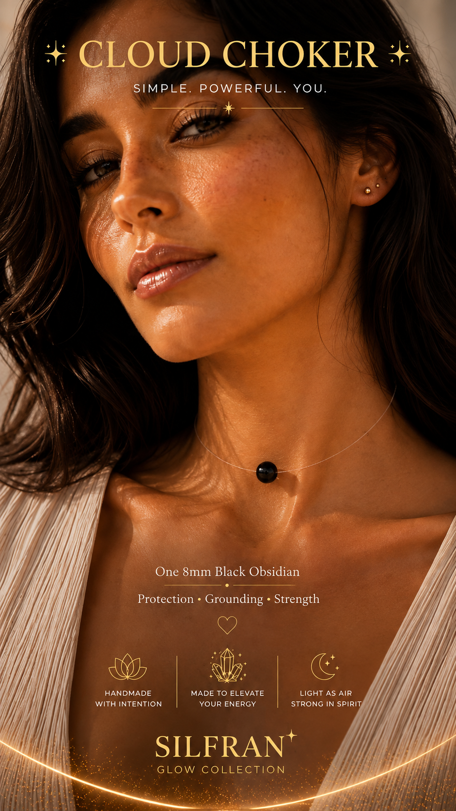 Cloud Choker – Floating Crystal Necklace