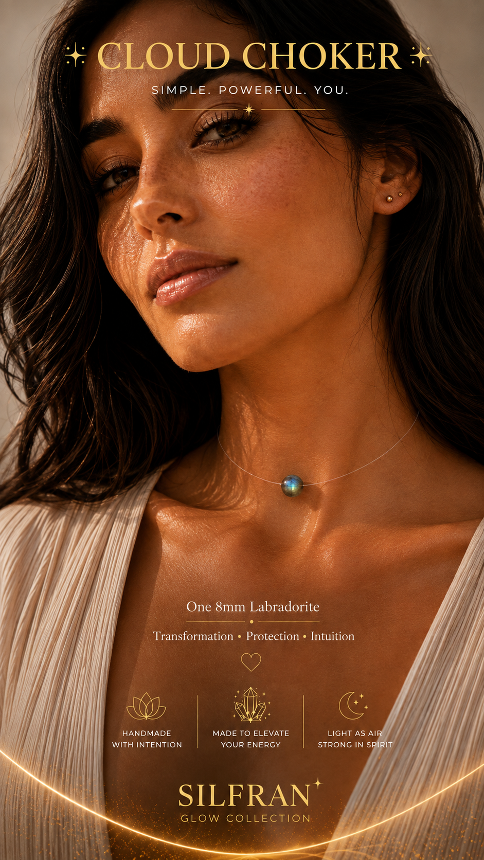 Cloud Choker – Floating Crystal Necklace