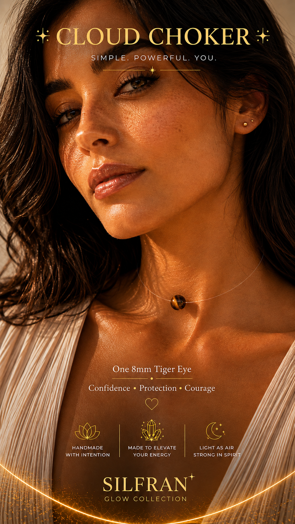 Cloud Choker – Floating Crystal Necklace