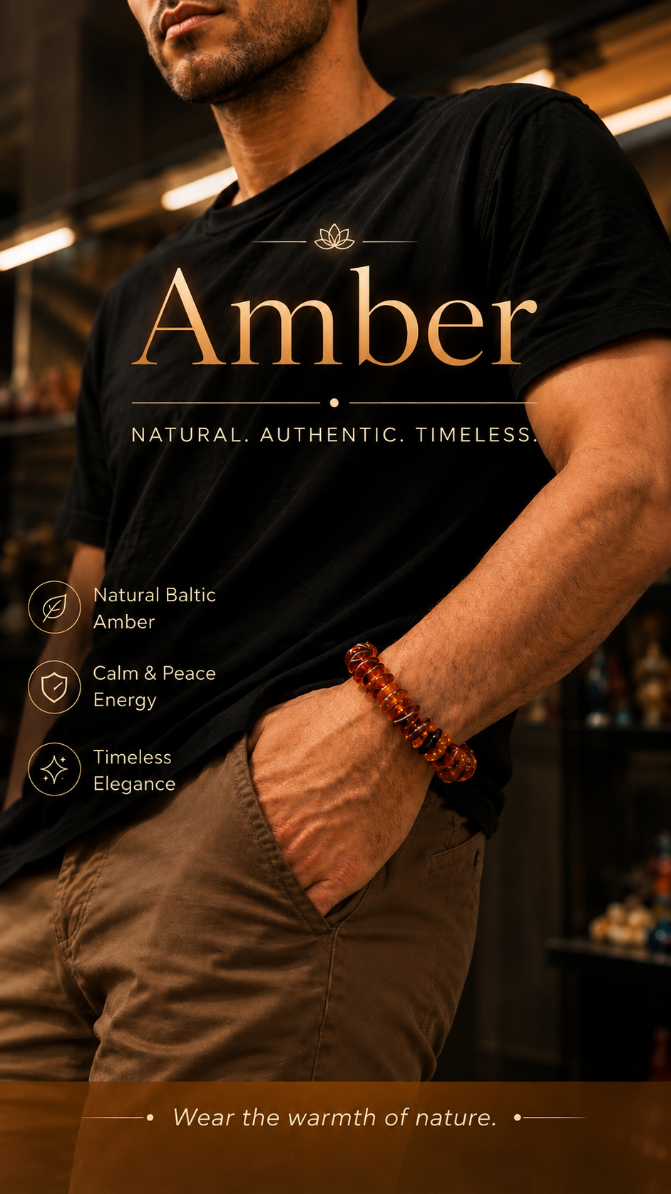Men’s Natural Crystal Bracelet
