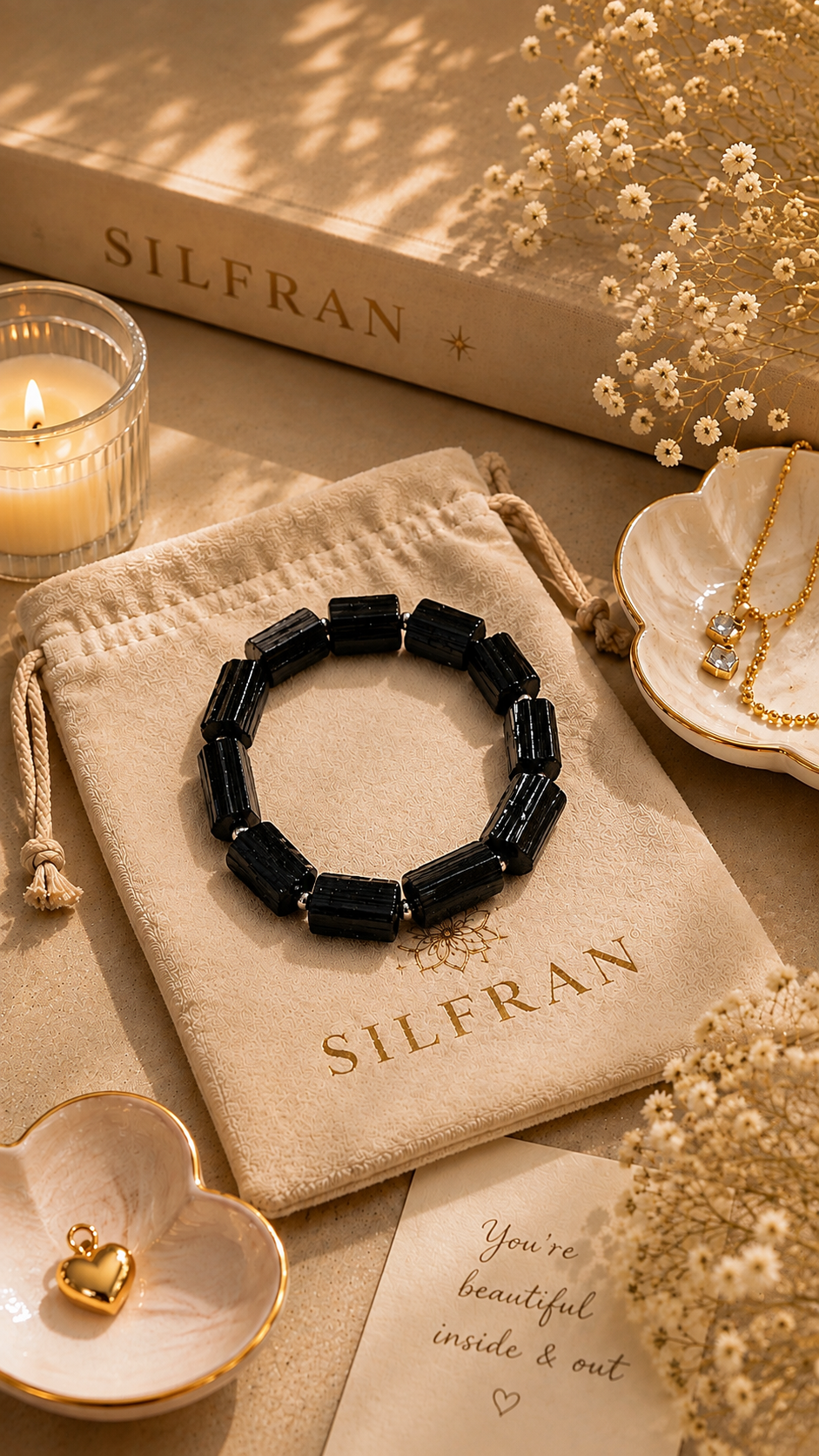 High-Grade Natural Black Tourmaline Bracelet – Pakistan