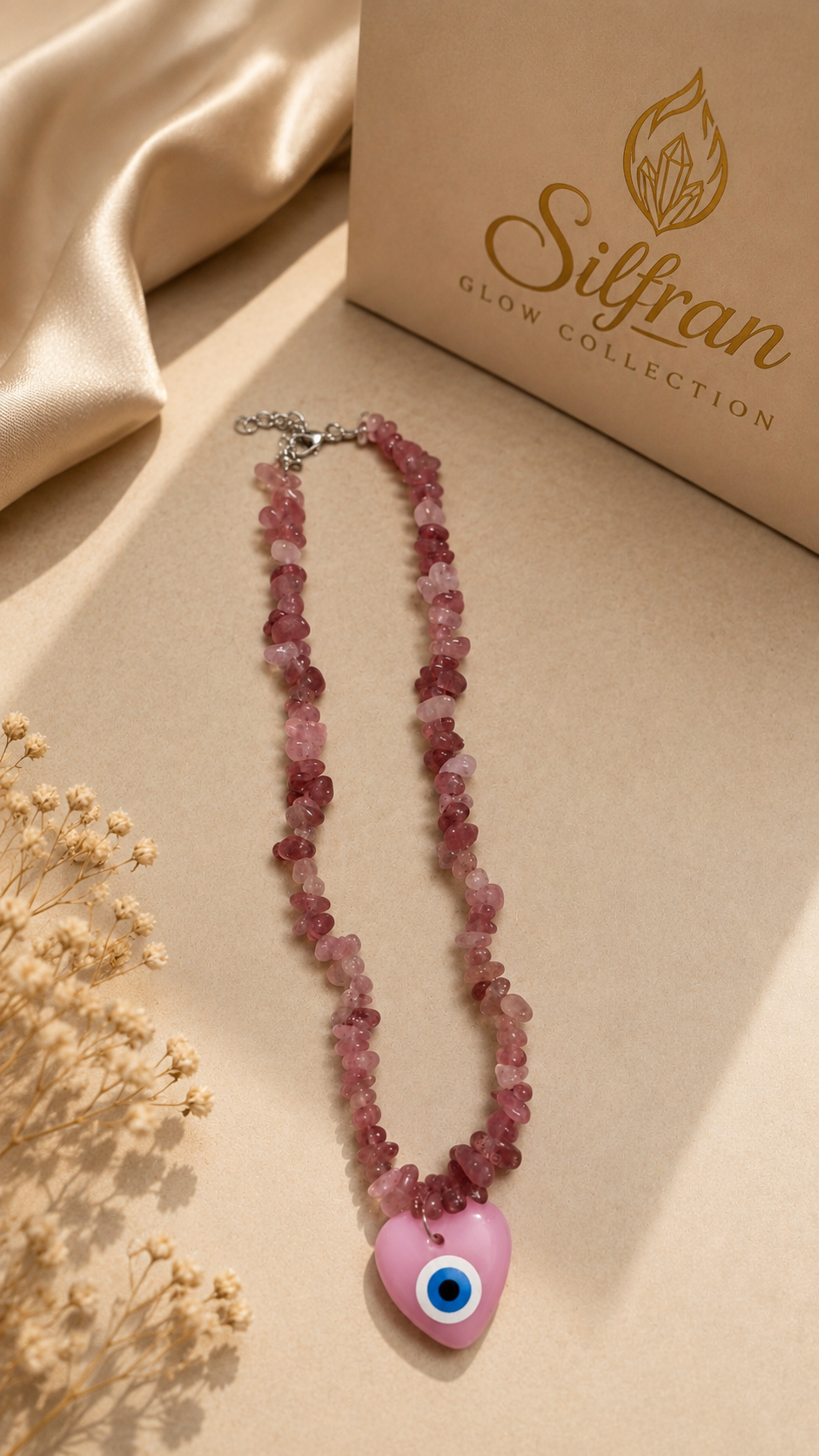 Evil Eye Crystal Chip Necklace