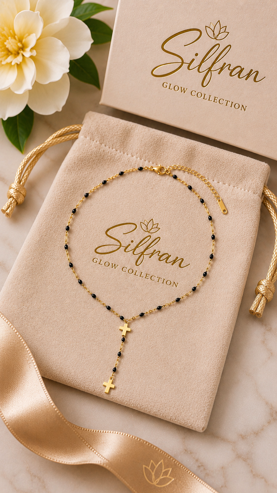 Shape Cross Tassel Necklace