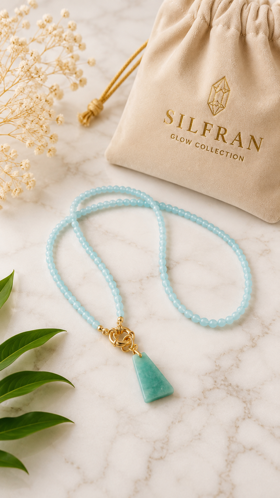 Amazonite Natural Stone Beaded Necklace