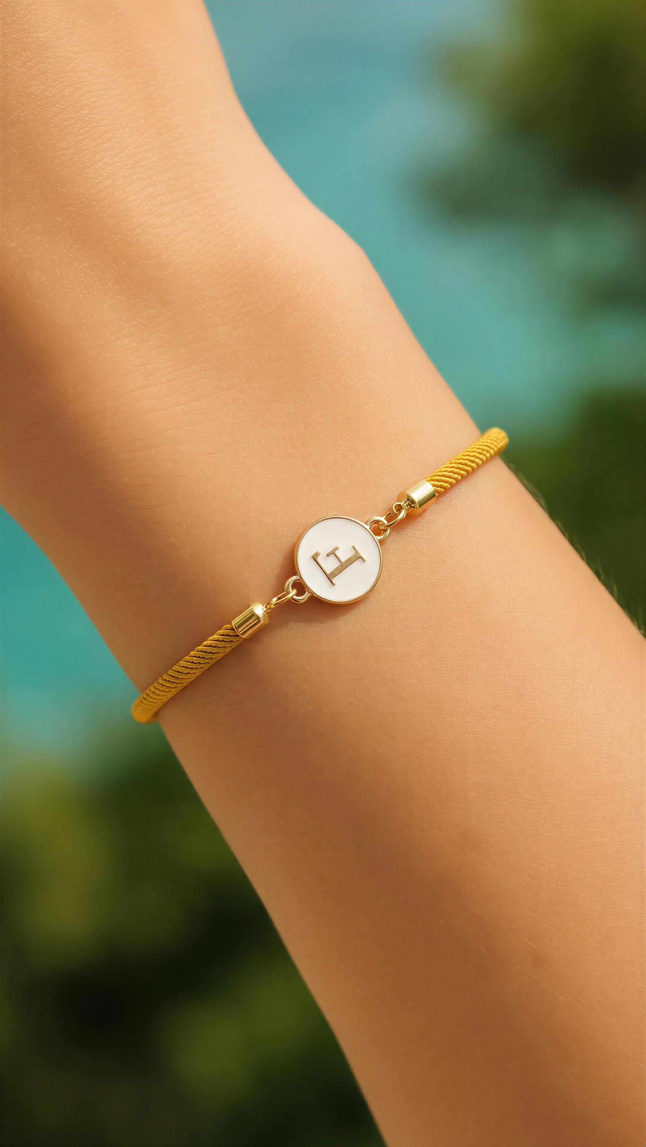 Initial Cord Bracelet