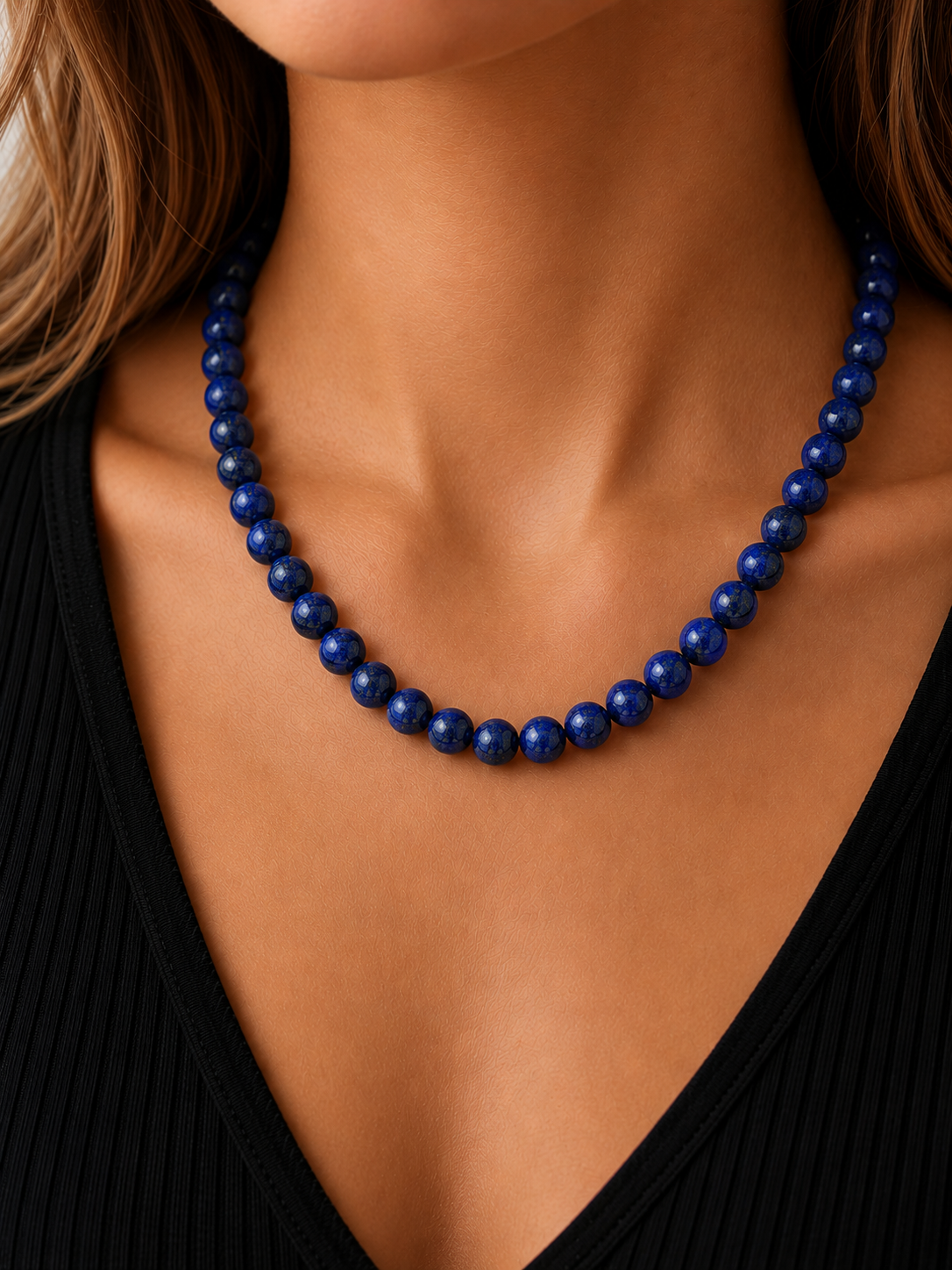 Classic Bead Necklace | Natural Stone Jewelry