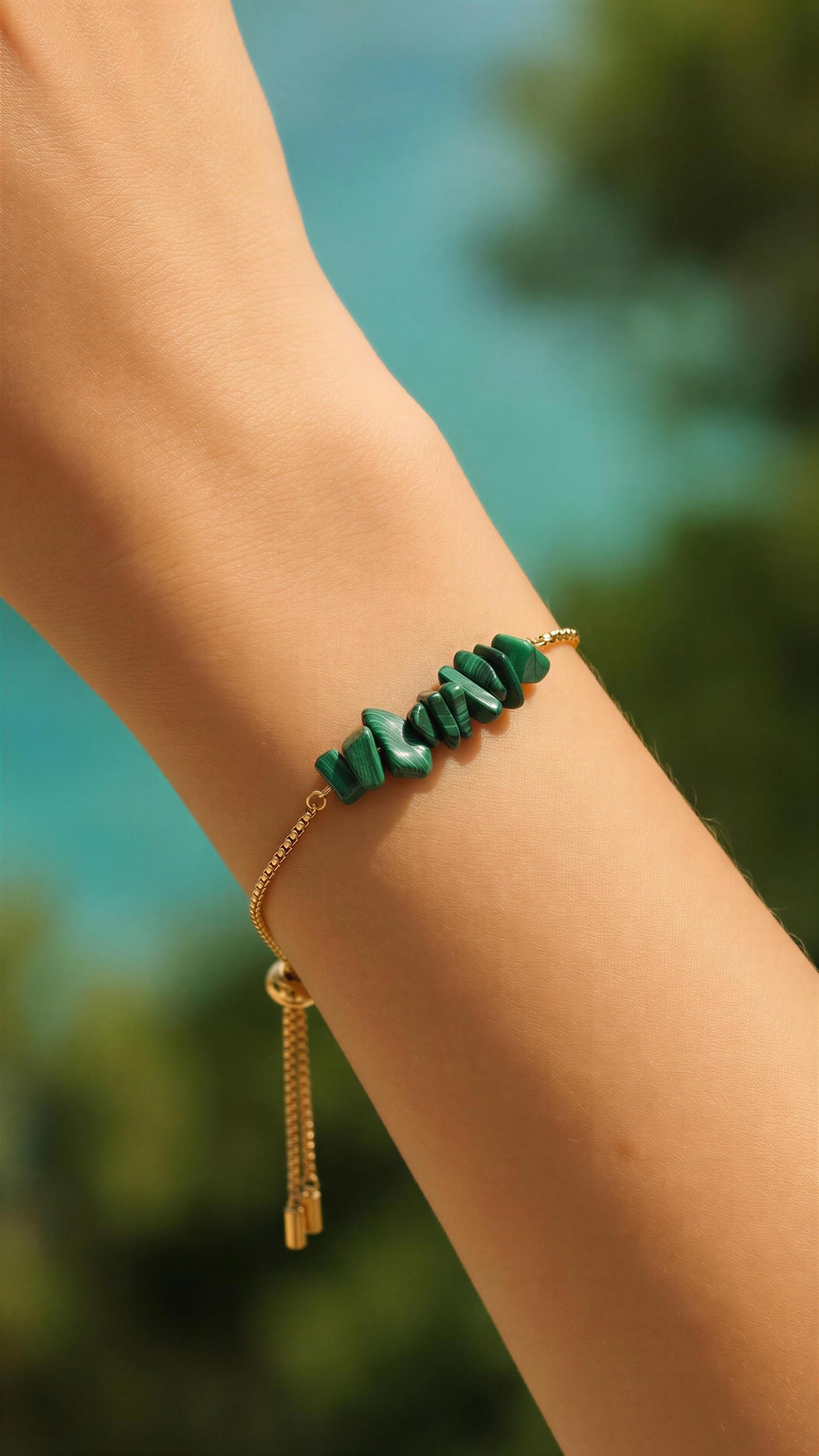 Crystal Chip Adjustable Bracelet