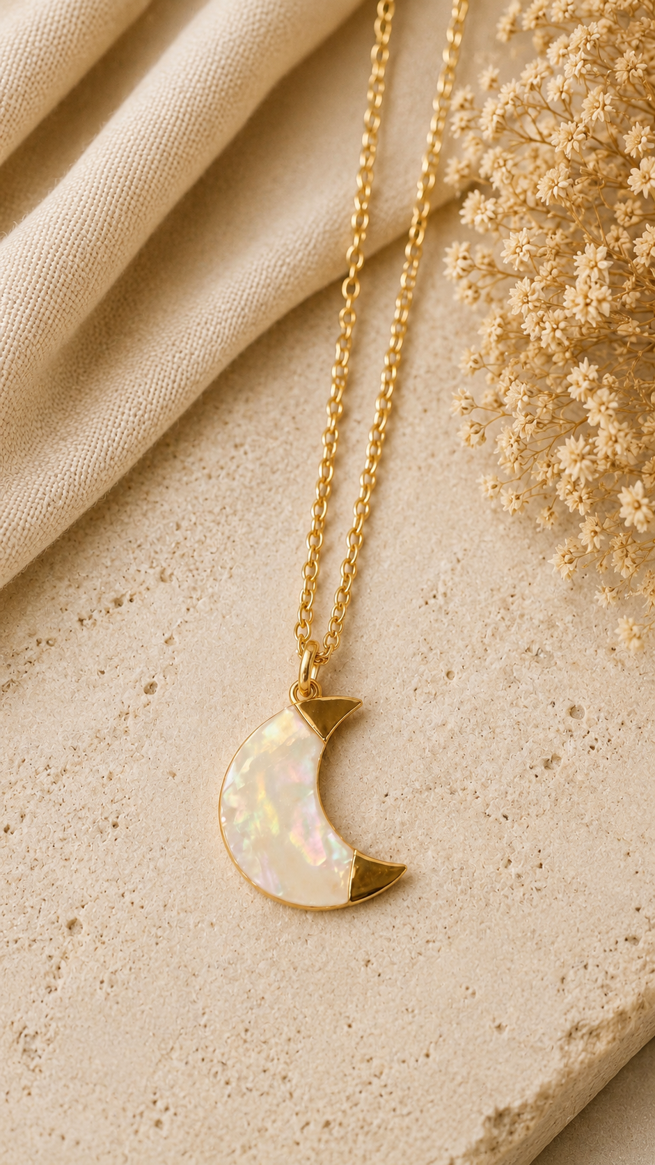 Gold-Tone Shell Pendant Necklace