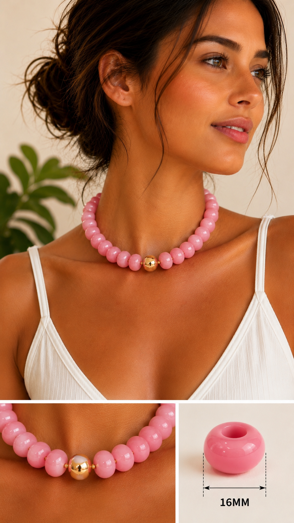 Chunky Resin Bead Necklace