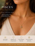Zodiac pendant necklace with zirconia