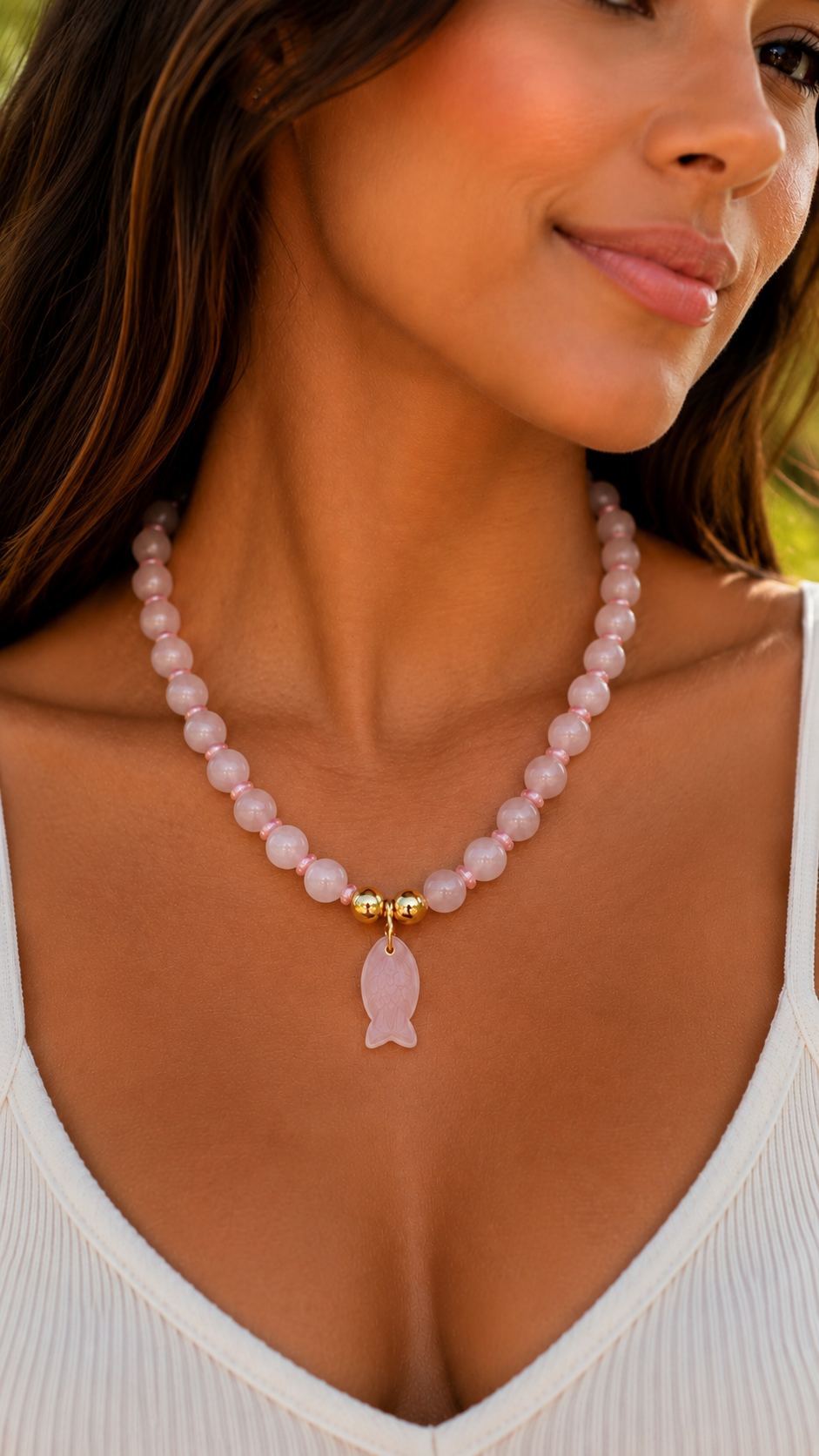 Crystal Ocean Fish Necklace