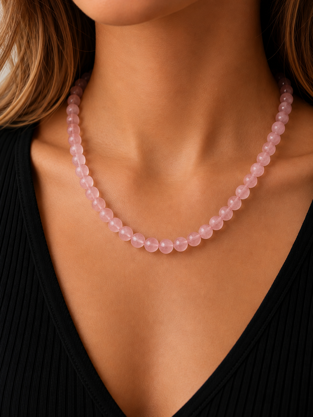 Classic Bead Necklace | Natural Stone Jewelry
