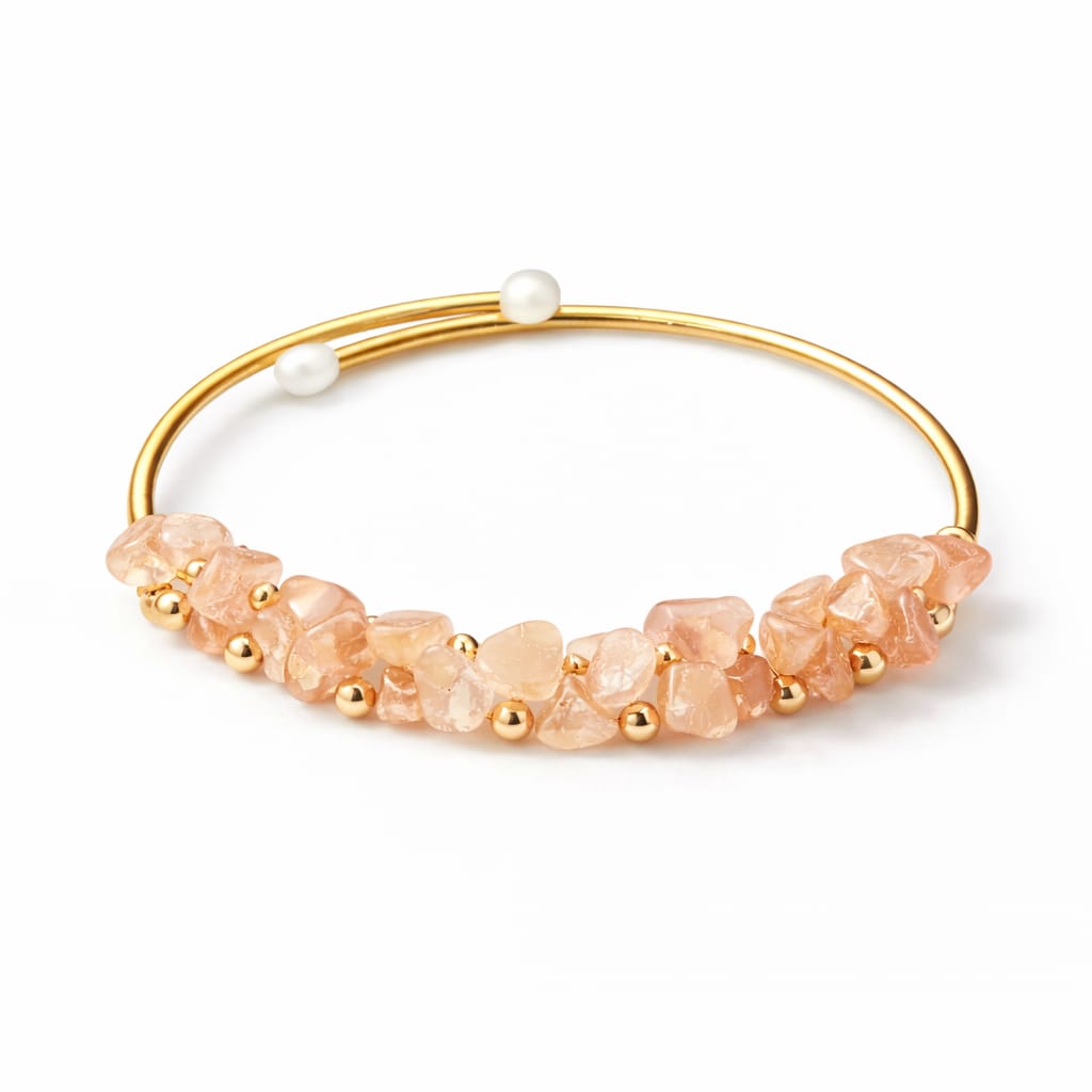 Crystal Chip Wire Bangle