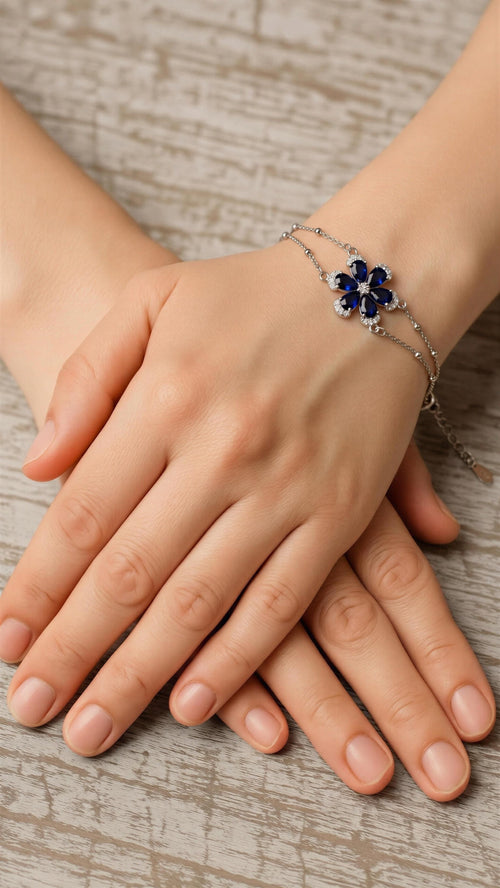 Blue Flower Bracelet