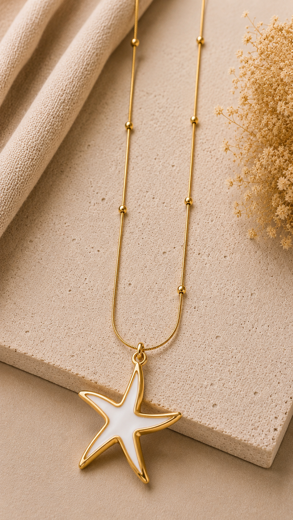 Gold-Tone Shell Pendant Necklace