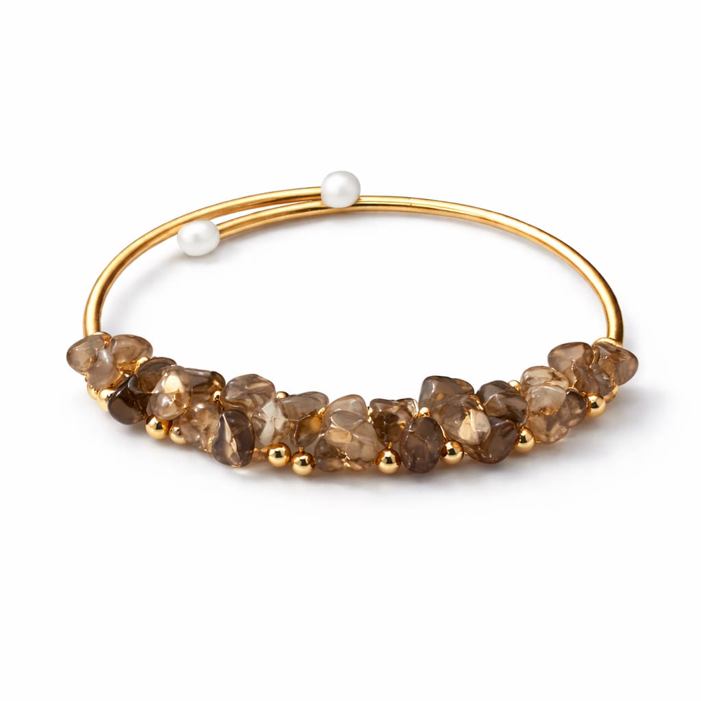 Crystal Chip Wire Bangle